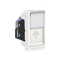 UNICA MODULAR розетка компьютерная, RJ45, одиночная, кат. 6 UTP, 1 модуль, белый | код NU341418 | Systeme Electric