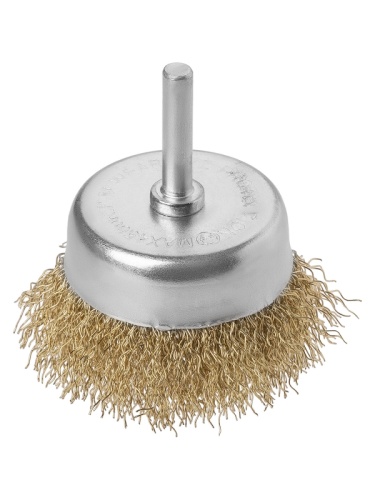 Щетка для дрели чашка, 65 мм, латунированная витая проволока d 0,3 мм, Рубин, TDM | код SQ1096-0205 | TDM