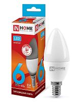 Лампа светодиодная LED-Свеча-VC 6Вт свеча 4000К нейтр. бел. E14 540лм 230В | код 4690612020396 | IN HOME