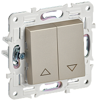 SKANDY Выключ. жалюзи 10А SK-V12Sh шамп. IEK | код SK-V15-0-10-K37 | IEK