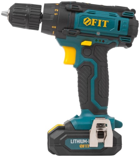 Дрель-шуруповерт аккумуляторная 14.4В 0-450/1550об/мин 23Нм 2 (Li-Ion) 1.3А.ч FIT 80198 фото 5