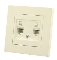 Розетка компьютерная двойная RJ45 сл. кость Сенеж TDM | код SQ1816-0144 | TDM