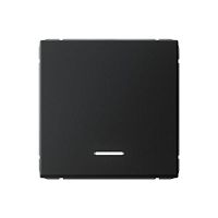 Выключатель 1-кл. ArtGallery (сх. 1а) 10AX с подсветкой механизм карбон | код GAL001013 | Systeme Electric