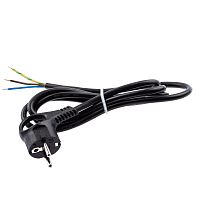 Шнур сетевой с вилкой 5м с заземл. ПВС 3х1.5 черн. U-3x1.5-5m-B | код. Б0048711 | Эра