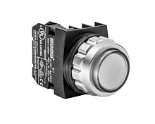 Кнопка круглая выступающая, белая (1НО), H100HB | код H100HB | EMAS