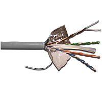 Кабель LANMASTER FTP, 4 пары, кат. 6, с перегородкой, 250Mhz, LSZH, серый, 305 м | код LAN-6EFTP-LSZH-GY | LANMASTER