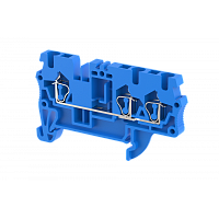 Клемма проходная пружинная 2,5 мм2 на 3 подключения, синяя SQ2.5-1X2-BLUE | код 2102050001 | Elmex