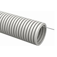 Труба гофрированная d16мм ПВХ с протяжкой сер. (уп.100м) TOKOV ELECTRIC TKE-TG/P-16-C06/100