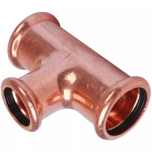 Тройник переходной пресс 35x22x35 для медных труб (16130352235) | код RG008TB9OMN3HB | Sanha