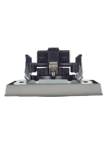 Розетка СП BRITE РСР14-1-0-БрС 16А в сборе с заземл. защ. шторки сталь | код BR-R14-16-K46-F | IEK фото 6