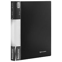 Папка на 2 кольцах BRAUBERG Стандарт, 25 мм, черная, до 170 листов, 0,8 мм, 221616 | код 221616 | BRAUBERG