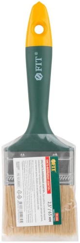 Кисть флейцевая "Контур" натур. светлая щетина пластиковая ручка 2. 5дюйм (63мм) FIT 01166 фото 3