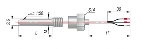 Термопреобразователь сопротивления ДТС204-50П.В4.40/2,5 | код 143302 | ОВЕН