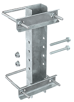 Крепление к опорам огражд. 40-62мм для 1-консоли HDZ IEK | код CLM50D-CO-062-1-HDZ | IEK