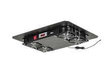 Блок вентиляторный TLK, на 4 вентилятора с терморегулятором и датчиком, BK | код TLK-FAN4-TERM-BK | TLK