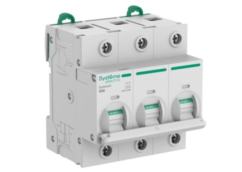 Автоматический выключатель (АВ) 27мм D 80A 3P 10 kA 400В Systeme9 | код S9H33380 | Systeme Electric