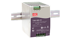 Источник питания AC-DC, 480Вт, ККМ, 3-х фазный, вход 340…550В AC, 47…63/480…780В DC, выход 24В/20A, рег. вых 24...28В, изоляция 3000В AC, в кожухе на DIN-рейку 85.5х125.2х128.5мм, -30…+70С | код TDR-480-24 | MeanWell