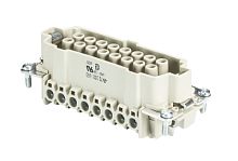 Розеточная контактная вставка REVOS, Size 16, винтовая фиксация, 16 полюсов + РЕ, 690 V, 16 A, материал контактов: медный сплав, тип покрытия контактов: олово | код 72.300.1653.0 | Wieland