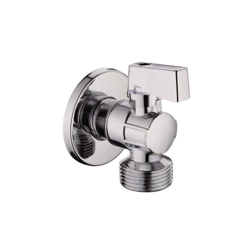 Кран для подключения сантехнических приборов угловой латунь 1/2дюйм х 3/4дюйм еврослот хромированный | код 41416 | RTP