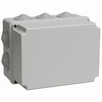 коробка КМ41245 распаячная для о/п 190х140х120 мм² IP44 (RAL7035, 10 гермовводов) | код. UKO10-190-140-120-K41-44 |  IEK