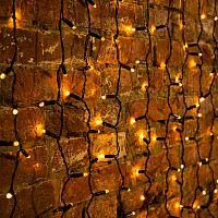 Гирлянда Светодиодный Дождь 2х1,5м, постоянное свечение, черный провод, 230 В, диоды ЖЁЛТЫЕ | код 235-121 | NEON-NIGHT