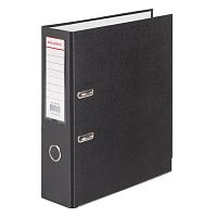 Папка-регистратор BRAUBERG с покрытием из ПВХ, 80 мм, с уголком, черная (удвоенный срок службы), 227189 | код 227189 | BRAUBERG