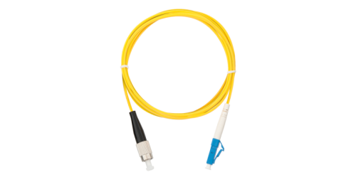 Шнур NIKOMAX волоконно-оптический, переходной, одномодовый 9/125мкм, стандарта OS2, FC/UPC-LC/UPC, одинарный, LSZH нг(A)-HFLTx, 2мм, желтый, 15м | код NMF-PC1S2C2-FCU-LCU-015 | NIKOMAX