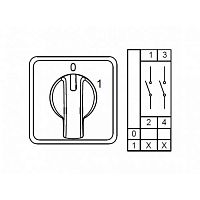 800 011, CS015091S, Двухпозиционные Переключатели Вкл-Выкл (0-1), 2 FAZ 16 A 60градус. | код 0.0.0.8.00011 | KLEMSAN