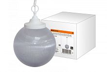 Светильник НСБ 02-60-252 УХЛ4 60 Вт, IP40, шар прозрачный с огранкой 250 мм, цепь белая TDM | код SQ0313-0009 | TDM