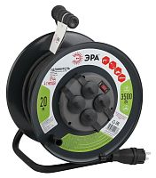 Удлинитель силовой RMx-4es-3x2.5-20m-IP44(KG) на метал. катушке с/з 4гнезда 20м КГ 3х2.5 | Код. Б0043057 | ЭРА