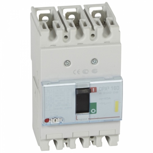 Автоматический выключатель DPX3 160 - термомагнитный расцепитель - 16 кА - 400 В~ - 3П - 40 А | код. 420002 | Legrand 