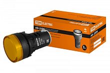 Лампа AD-22DS(LED)матрица d22мм желтый 12В AC/DC TDM | код SQ0702-0017 | TDM