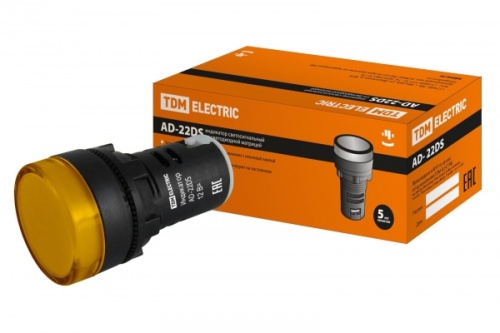 Лампа AD-22DS(LED)матрица d22мм желтый 12В AC/DC TDM | код SQ0702-0017 | TDM Лампа AD-22DS(LED)матрица d22мм желтый 12В AC/DC TDM | код SQ0702-0017 | TDM