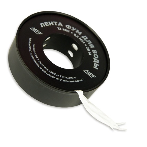 Лента ФУМ для воды MPF 12 мм х 0,1 мм х 20 м профессиональная | код ИС.131270 | MasterProf