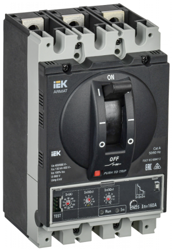 ARMAT Авт. выкл. лит. корпус 3P D 150кА 160А эл. станд. IEK | код AR-MCCB-3D-150-0160A-ELSC | IEK