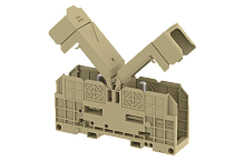 Клемма проходная болтовая 70 мм2, на высокие токи, на 2 подключения, с защитными крышками, хаки SPT70XL-KHAKHI | код 4310450006 | Elmex