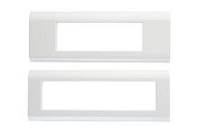 Рамка горизонтальная французский стандарт 8 модулей 45 x 22,5 мм, белый | код 16M-00-28WT | Eurolan