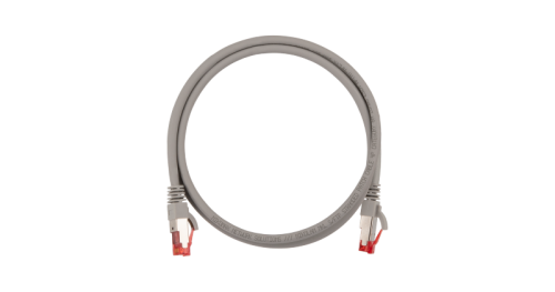 Коммутационный шнур NIKOMAX Slim Line S/FTP 4 пары, Кат.6a (Класс Ea), 500МГц, 2хRJ45/8P8C, T568B, заливной, с защитой защелки, многожильный, BC (чистая медь), 28AWG (7х0,127мм), LSZH нг(А)-HFLTx, серый, 5м | код NMC-PC4SA55B-050-SL-C-GY |