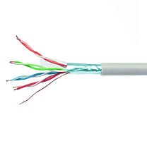 Кабель Cablexpert, FTP5e, 4 пары, 0.48 мм, CCA, однож., экран, 305 м, серый | код FPC-5004E-SOL | Cablexpert