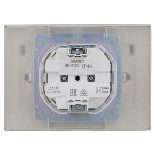 SKANDY Роз. 2-я с кр. 16А в сб IP44 SK-R12S сереб. IEK | код SK-R26-16-44-K23-F | IEK фото 5