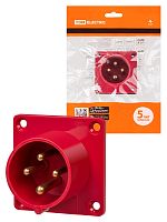 Вилка 614 скрытая 3Р+РЕ 16А 380В IP44 TDM | код SQ0607-0002 | TDM