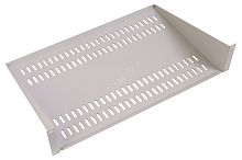 Полка перфорированная консольная 2U 200 мм черная | код МС-20-9005 | ЦМО