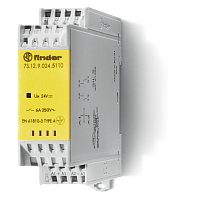 Модульное электромеханическое реле безопасности (реле с принудительным управлением контактами) SIL2, 1NO+1NC 6A, контакты AgNi+Au, катушка 230В AC, ширина 22.5мм, степень защиты IP20, упаковка 1шт. | код 7S1282305110PAS | FINDER