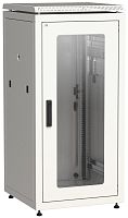 ITK Шкаф сетевой напольный 19" LINEA N 28U 600х800мм стеклянная передняя дверь, задняя металлическая серый | код LN35-28U68-GM | IEK