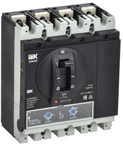 ARMAT Авт. выкл. лит. корпус 4P G 50кА 200А ТМ рег. IEK | код AR-MCCB-4G-050-0200A-ATUC | IEK