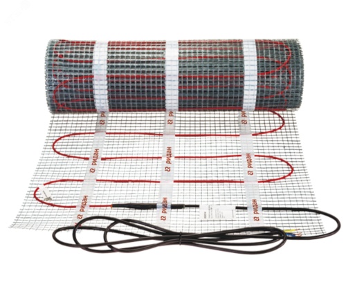 Мат нагревательный тонкий Ридан TF-200 с фторопластовой изоляцией 1000 Вт 230 В 5 м2 | код 21RT0438R | ДЕВИ (DEVI)