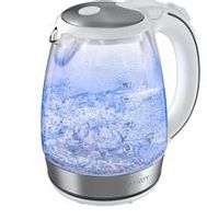 Чайник электрический Scarlett SC-EK27G37 1.7л. 2200Вт белый корпус: стекло/пластик | код 1794311 | SCARLETT