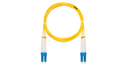 Шнур NIKOMAX волоконно-оптический, соединительный, одномодовый 9/125мкм, стандарта OS2, LC/UPC-LC/UPC, двойной, LSZH нг(A)-HFLTx, 2мм, желтый, 10м | код NMF-PC2S2C2-LCU-LCU-010 | NIKOMAX