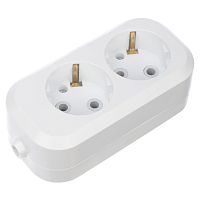 Колодка 2 гнезда с заземлением REXANT | код 11-8702 | REXANT