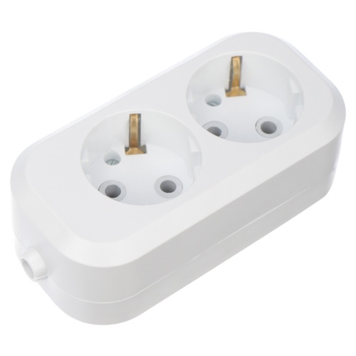 Колодка 2 гнезда с заземлением REXANT | код 11-8702 | REXANT